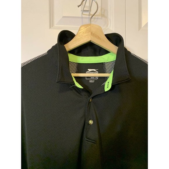 Slazenger Golf Polo Men’s Sz 2XL Black Golf Shirt‎ - Picture 6 of 7